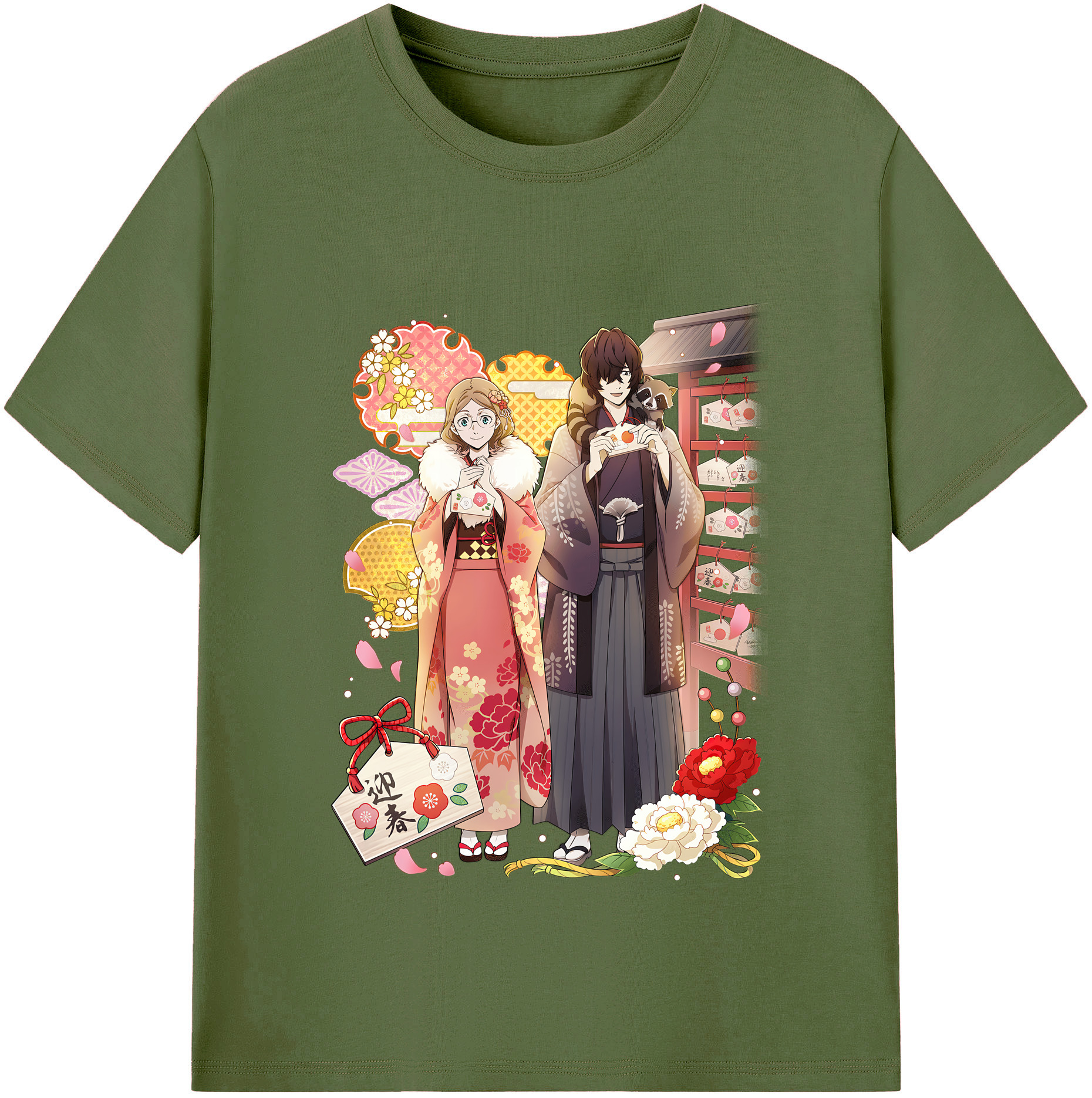 （画像用） 文豪ストレイドッグス Bungo Stray Dogs 綿100％半袖Tシャツ（フロントプリント）